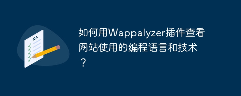 如何用wappalyzer插件查看网站使用的编程语言和技术?