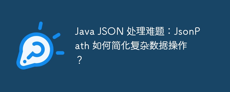 java json 处理难题:jsonpath 如何简化复杂数据操作?