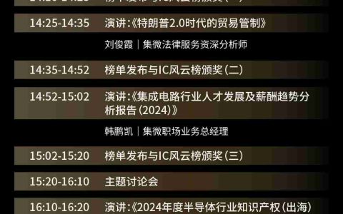 重磅公布！2025半导体投资年会暨IC风云榜颁奖典礼会议议程抢先看