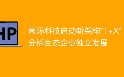 商汤科技启动新架构“1+X”，分拆生态企业独立发展