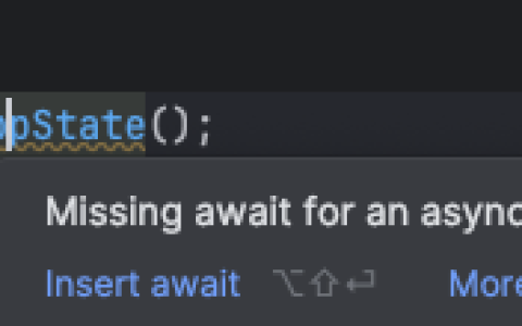 在不使用 Await 的情况下调用异步函数时 IDE 发出警告