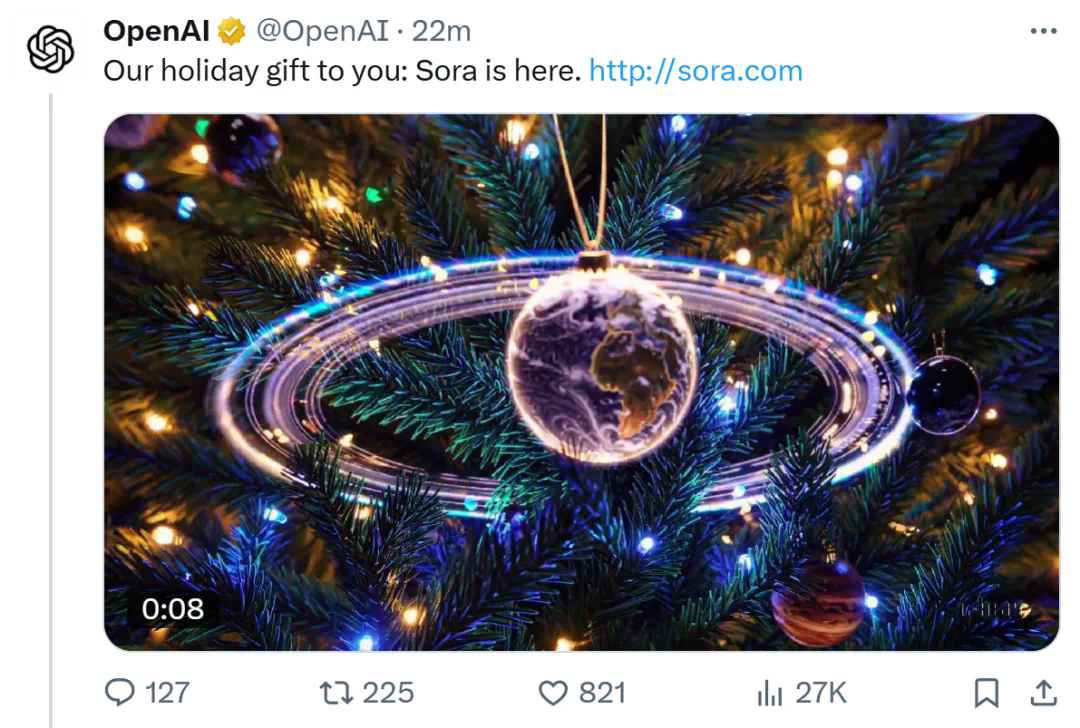 刚刚,OpenAI Sora正式炸裂登场,网页挤爆了!