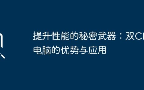 提升性能的秘密武器：双CPU电脑的优势与应用