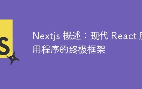 Nextjs 概述：现代 React 应用程序的终极框架