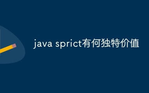 java sprict有何独特价值