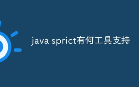 java sprict有何工具支持