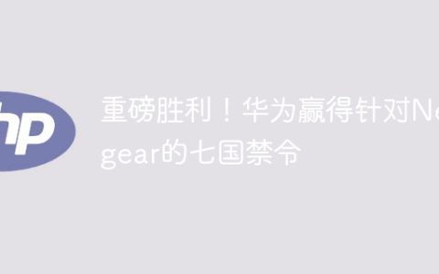 重磅胜利！华为赢得针对Netgear的七国禁令