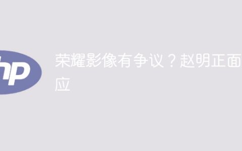荣耀影像有争议？赵明正面回应