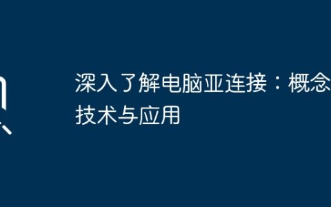 深入了解电脑亚连接：概念、技术与应用