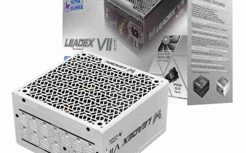 振华 LEADEX VII P1200W 白金牌 ATX 3.0 电源白色款预售，1799 元