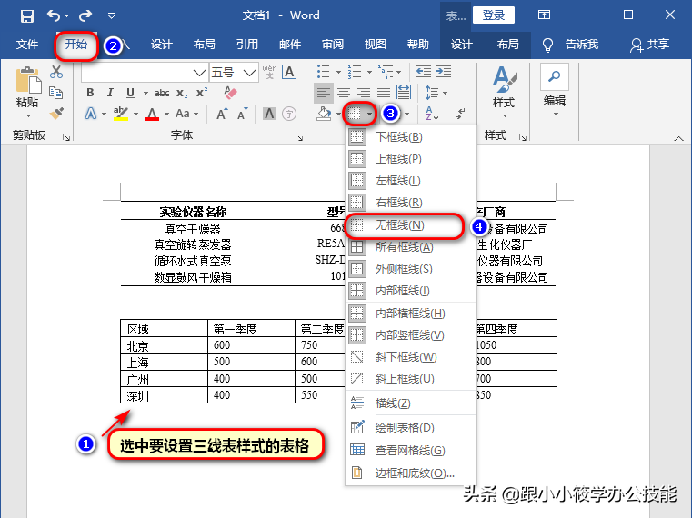 三线格在word里面怎么做的（怎么样把表格改成三线表）