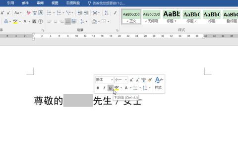 word下划线长短不一怎么改（不同长度下划线的输入方法）