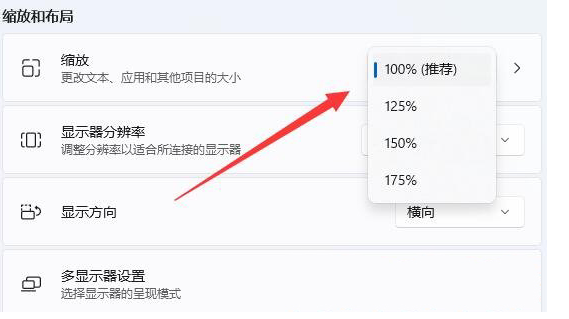 win11怎么调整缩放比例 win11缩放比例调整技巧