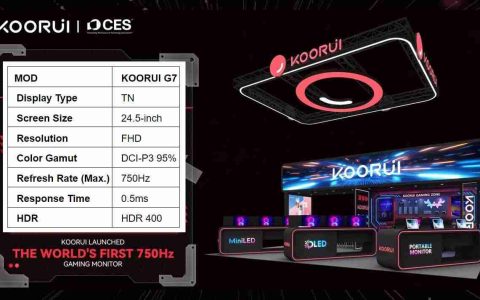 科睿将发全球首款 750Hz 消费级显示器：24.5 英寸、DCI-P3 95% 色域，突破刷新率极限