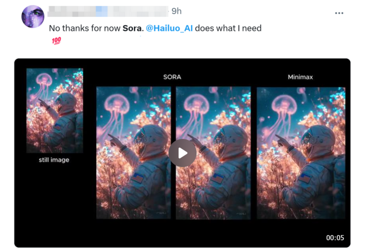 细节表现超Sora,网友:真正的国产之光!MiniMax视频模型再上新
