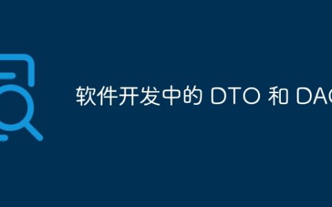 软件开发中的 DTO 和 DAO