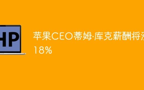 苹果CEO蒂姆·库克薪酬将涨18%