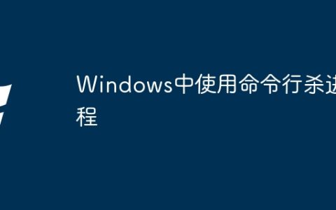 Windows中使用命令行杀进程
