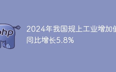 2024年我国规上工业增加值同比增长5.8%