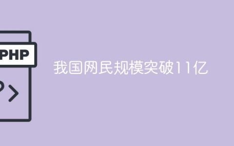 我国网民规模突破11亿