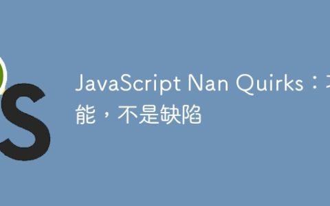 JavaScript Nan Quirks：功能，不是缺陷