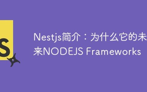 Nestjs简介：为什么它的未来NODEJS Frameworks
