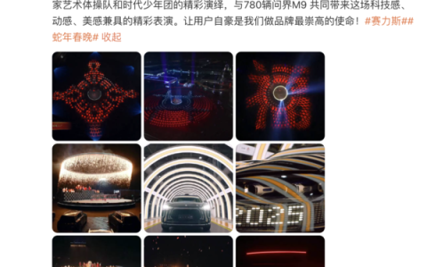 赛力斯康波：共有780辆问界M9参与蛇年春晚演出