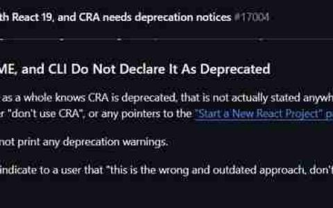 React Core团队搬迁以正式贬低创建React应用程序