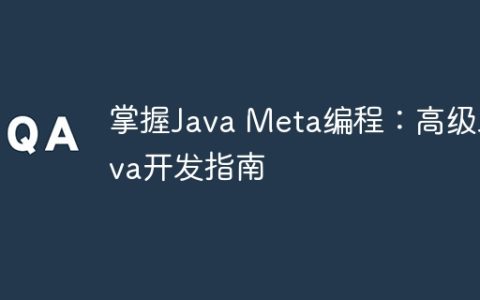 掌握Java Meta编程：高级Java开发指南