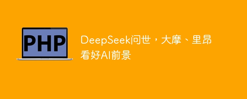deepseek问世,大摩、里昂看好ai前景 - 创想鸟