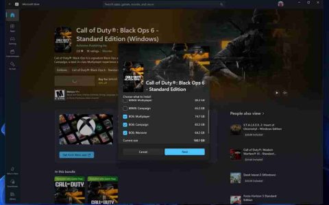 微软 Win11 应用商店支持游戏组件定制下载：告别臃肿，提升游戏