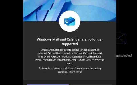 Outlook 开始逐渐替代 Win11/10 邮件和日历应用