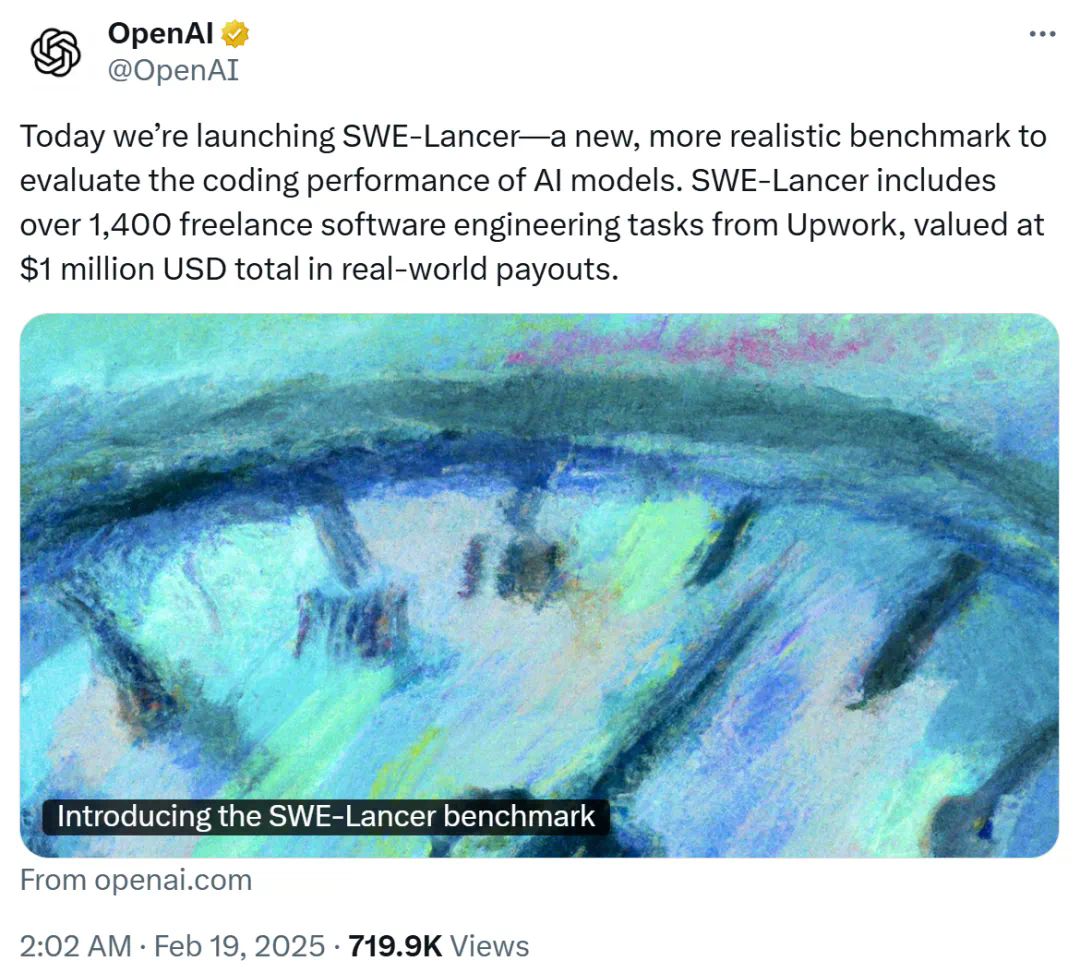 Claude挣钱强于o1!OpenAI开源百万美元编码基准,检验大模型钞能力