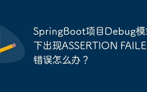SpringBoot项目Debug模式下出现ASSERTION FAILED错误怎么办？