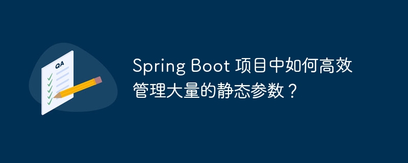 spring boot 项目中如何高效管理大量的静态参数?