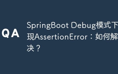 SpringBoot Debug模式下出现AssertionError：如何解决？