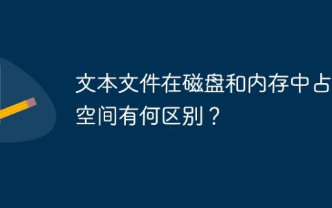 文本文件在磁盘和内存中占用空间有何区别？