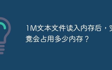 1M文本文件读入内存后，究竟会占用多少内存？
