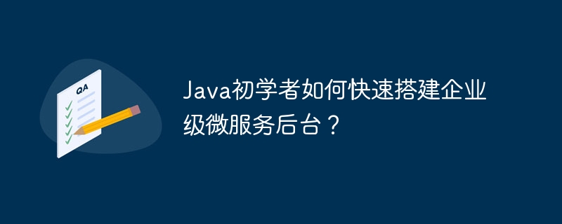 java初学者如何快速搭建企业级微服务后台?