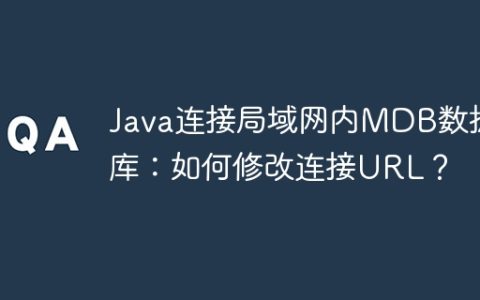 Java连接局域网内MDB数据库：如何修改连接URL？