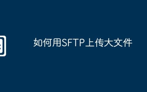 如何用SFTP上传大文件