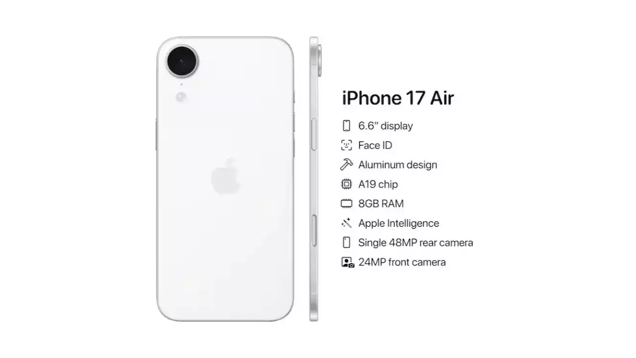 iPhone 17 Air再曝!将配备6.7英寸大屏 最薄5.6毫米