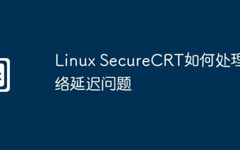 Linux SecureCRT如何处理网络延迟问题