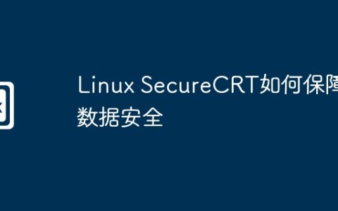 Linux SecureCRT如何保障数据安全