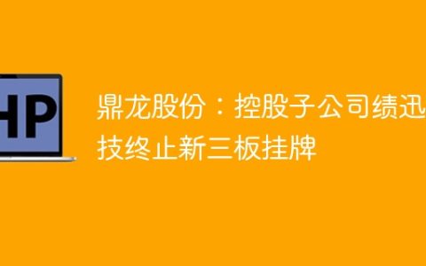 鼎龙股份：控股子公司绩迅科技终止新三板挂牌
