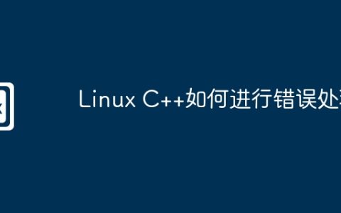 Linux C++如何进行错误处理