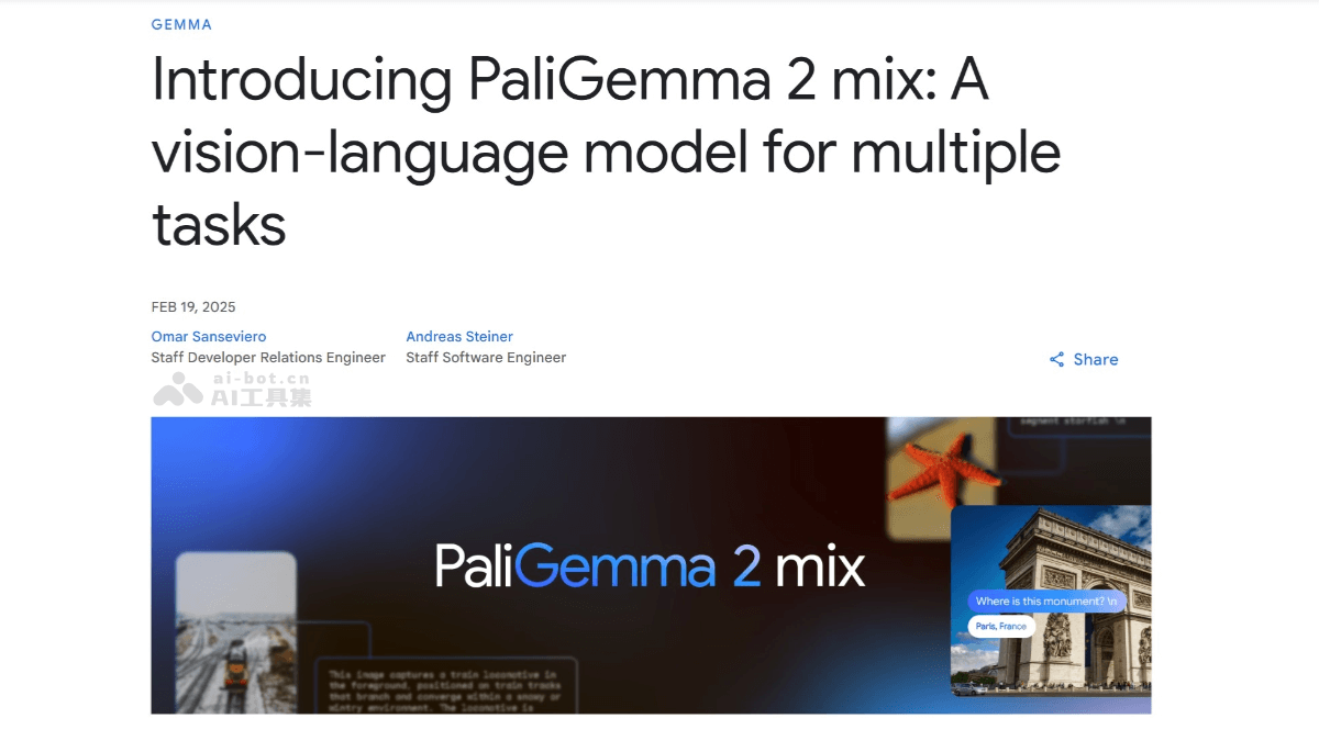 PaliGemma 2 mix— 谷歌DeepMind推出的升级版视觉语言模型