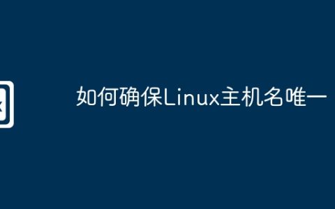 如何确保Linux主机名唯一