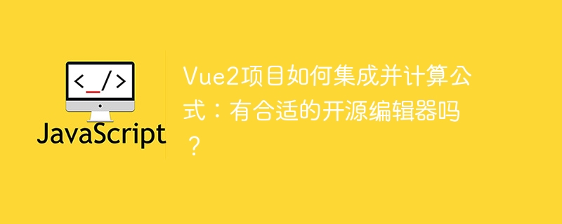 Vue2项目如何集成并计算公式:有合适的开源编辑器吗?