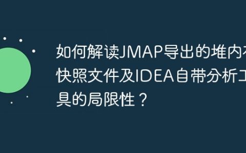 如何解读JMAP导出的堆内存快照文件及IDEA自带分析工具的局限性？